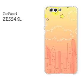 ゆうパケ送料無料 ZE554KL Zenfone4 ゼンフォンze554kl ZENFONE4 zenfoneクリア 透明 ハードケース ハードカバーアクセサリー スマホケース スマートフォン用カバー[星・空(オレンジ)/ze554kl-pc-new1353]