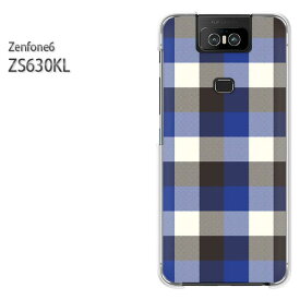 ゆうパケ送料無料 ZenFone6 ZS630KL ゼンフォンASUS zenfon6アクセサリー スマホケース カバー ハード ポリカーボネート【チェック1（青）/zs630kl-M850】