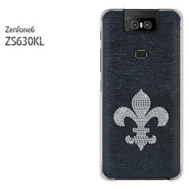 ゆうパケ送料無料 ZenFone6 ZS630KL ゼンフォンASUS zenfon6アクセサリー スマホケース カバー ハード ポリカーボネート [ユリの紋章・シンプル（ブルー）/zs630kl-pc-ne308]