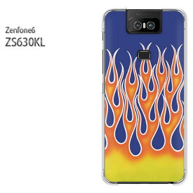 ゆうパケ送料無料 ZenFone6 ZS630KL ゼンフォンASUS zenfon6アクセサリー スマホケース カバー ハード ポリカーボネート [フレアパターン・シンプル（ブルー）/zs630kl-pc-ne375]