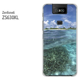 ゆうパケ送料無料 ZenFone6 ZS630KL ゼンフォンASUS zenfon6アクセサリー スマホケース カバー ハード ポリカーボネート[シンプル・海(ブルー)/zs630kl-pc-new0001]