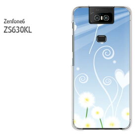 ゆうパケ送料無料 ZenFone6 ZS630KL ゼンフォンASUS zenfon6アクセサリー スマホケース カバー ハード ポリカーボネート[花(ブルー)/zs630kl-pc-new0664]