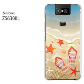ゆうパケ送料無料 ZenFone6 ZS630KL ゼンフォンASUS zenfon6アクセサリー スマホケース カバー ハード ポリカーボネート[夏・シンプル・海(ブルー)/zs630kl-pc-new0774]
