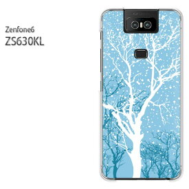 ゆうパケ送料無料 ZenFone6 ZS630KL ゼンフォンASUS zenfon6アクセサリー スマホケース カバー ハード ポリカーボネート[冬・シンプル・雪(ブルー)/zs630kl-pc-new0804]