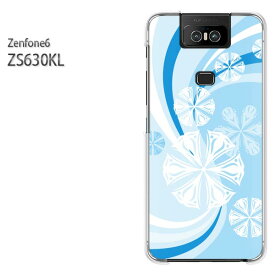 ゆうパケ送料無料 ZenFone6 ZS630KL ゼンフォンASUS zenfon6アクセサリー スマホケース カバー ハード ポリカーボネート[冬・シンプル・雪・結晶(ブルー)/zs630kl-pc-new0818]