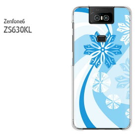 ゆうパケ送料無料 ZenFone6 ZS630KL ゼンフォンASUS zenfon6アクセサリー スマホケース カバー ハード ポリカーボネート[冬・シンプル・雪・結晶(ブルー)/zs630kl-pc-new0819]