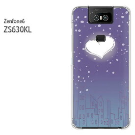 ゆうパケ送料無料 ZenFone6 ZS630KL ゼンフォンASUS zenfon6アクセサリー スマホケース カバー ハード ポリカーボネート[ハート・雪(ブルー)/zs630kl-pc-new1289]
