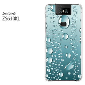 ゆうパケ送料無料 ZenFone6 ZS630KL ゼンフォンASUS zenfon6アクセサリー スマホケース カバー ハード ポリカーボネート[シンプル・水滴(ブルー)/zs630kl-pc-new1398]