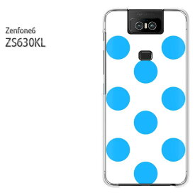 ゆうパケ送料無料 ZenFone6 ZS630KL ゼンフォンASUS zenfon6アクセサリー スマホケース カバー ハード ポリカーボネート[ドット(ブルー)/zs630kl-pc-new1894]