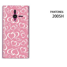 ゆうパケ送料無料【SoftBank PANTONE6 200SH用ケース】【200shケース】[ケース/カバー/CASE/ケ−ス][アクセサリー/スマホケース/スマートフォン用カバー]【ハート029/200sh-PM029】