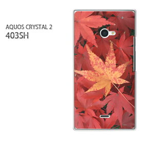 ゆうパケ送料無料【SoftBank AQUOS CRYSTAL 2 403SHケース】[403sh ケース][ケース/カバー/CASE/ケ−ス][アクセサリー/スマホケース/スマートフォン用カバー][秋・シンプル・落ち葉(赤)/403sh-pc-new0368]