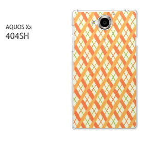 ゆうパケ送料無料【SoftBank AQUOS Xx 404SHケース】[404sh ケース/404sh カバー][アクセサリー/スマホケース/スマートフォン用カバー] [チェック(黄)/404sh-pc-ne037]