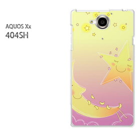 ゆうパケ送料無料【SoftBank AQUOS Xx 404SHケース】[404sh ケース/404sh カバー][アクセサリー/スマホケース/スマートフォン用カバー][星・月(紫・黄)/404sh-pc-new1311]