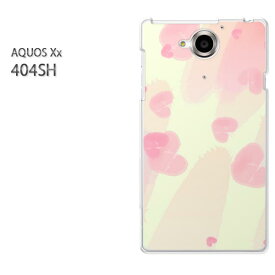 ゆうパケ送料無料【SoftBank AQUOS Xx 404SHケース】[404sh ケース/404sh カバー][アクセサリー/スマホケース/スマートフォン用カバー][ハート(ベージュ・黄)/404sh-pc-new1317]