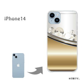 ゆうパケ送料無料 iPhone14 i14 ケースiphone14 アイフォン14 PCケース おしゃれ 人気 カワイイアクセサリー スマホケース カバー ハード ポリカーボネート [メタル調印刷・シンプル（ゴールド）/i14-pc-ne351]