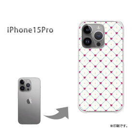 ゆうパケ送料無料 iPhone15Pro ケースi15pro iphone15pro アイフォン15プロ PCケース おしゃれ 人気 カワイイアクセサリー スマホケース カバー ハード ポリカーボネート【ハートドット・ピンク（B）/i15pro-M822】