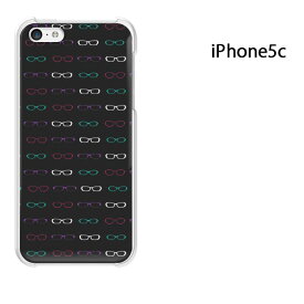 ゆうパケ送料無料 iPhone 5C用ケース iPhone5C ハードケースカバー CASE iPhone ケース スマートフォン用カバー [メガネ・シンプル・ドット（黒）/i5c-pc-ne260]
