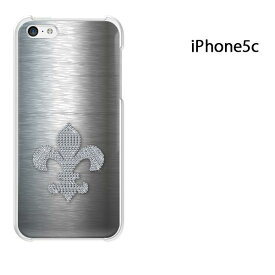 ゆうパケ送料無料 iPhone 5C用ケース iPhone5C ハードケースカバー CASE iPhone ケース スマートフォン用カバー [ユリの紋章・シンプル（シルバー）/i5c-pc-ne310]