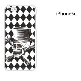 ゆうパケ送料無料 iPhone 5C用ケース iPhone5C ハードケースカバー CASE iPhone ケース スマートフォン用カバー [スカル・チェック・シンプル（黒）/i5c-pc-ne390]
