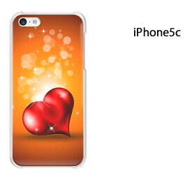 ゆうパケ送料無料 iPhone 5C用ケース iPhone5C ハードケースカバー CASE iPhone ケース スマートフォン用カバー[ハート(オレンジ)/i5c-pc-new0592]
