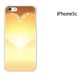 ゆうパケ送料無料 iPhone 5C用ケース iPhone5C ハードケースカバー CASE iPhone ケース スマートフォン用カバー[ハート・キラキラ(黄)/i5c-pc-new0605]