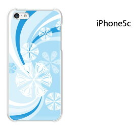 ゆうパケ送料無料 iPhone 5C用ケース iPhone5C ハードケースカバー CASE iPhone ケース スマートフォン用カバー[冬・シンプル・雪・結晶(ブルー)/i5c-pc-new0818]