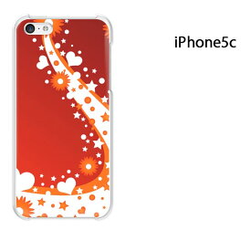 ゆうパケ送料無料 iPhone 5C用ケース iPhone5C ハードケースカバー CASE iPhone ケース スマートフォン用カバー[ハート・花・星(赤)/i5c-pc-new1462]