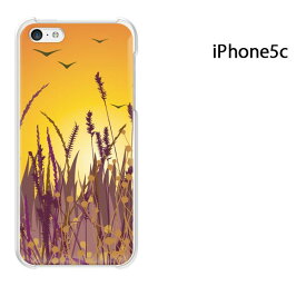 ゆうパケ送料無料 iPhone 5C用ケース iPhone5C ハードケースカバー CASE iPhone ケース スマートフォン用カバー[シンプル・夕日(オレンジ)/i5c-pc-new1562]