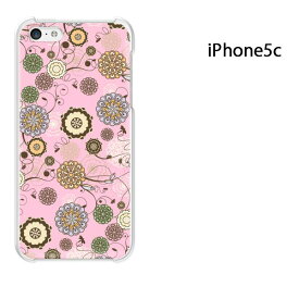 ゆうパケ送料無料 iPhone 5C用ケース iPhone5C ハードケースカバー CASE iPhone ケース スマートフォン用カバー[花・レトロ(ピンク)/i5c-pc-new1673]