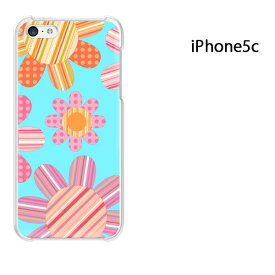 ゆうパケ送料無料 iPhone 5C用ケース iPhone5C ハードケースカバー CASE iPhone ケース スマートフォン用カバー[花・ドット(ブルー)/i5c-pc-new1760]