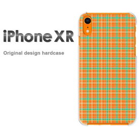 ゆうパケ送料無料 iPhoneXR iphonexr ケース カバー新型iphone 新型アイフォン XR IPHONEクリア 透明 ハードケース デザイン ハードカバーアクセサリー スマホケース スマートフォン用カバー[チェック(オレンジ)/ixr-pc-new0897]