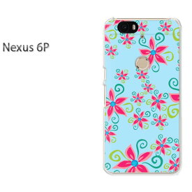 ゆうパケ送料無料！【Soft Bank NEXUS 6P ケース】nexus 6pケース カバー CASE PC ハードケース ハードカバーアクセサリー スマホケース スマートフォン用カバー 人気 おしゃれ[花(ブルー)/nexus6p-pc-new1691]