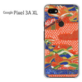 ゆうパケ送料無料 Google Pixel 3A XL グーグル ピクセル3AXLgooglepixel3axl ケース カバークリア 透明 ハードケース ハードカバーアクセサリー スマホケース スマートフォン用カバー[和柄(赤)/pixel3axl-pc-new1865]