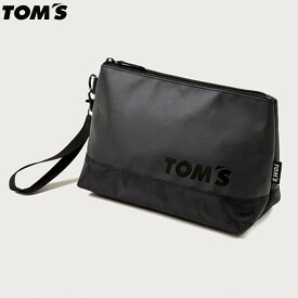 トラベルポーチ 黒 ブラック 車 シンプル カー用品 ロゴ 旅行 小物整理 裏地赤 black トムス公式【TOM'S】