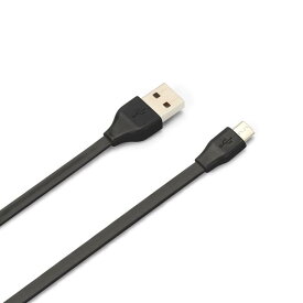 iCharger PGA micro USB コネクタ USB フラットケーブル 1.2m ブラック PG-MUC12M06 1.2m ブラック