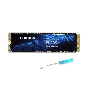 EN705 SSD 2TB PCIe Gen4 NVMe M.2 2280 PS5����m�F�ς� �ő�Ǎ�: 4800MB/s �ő发���F4500MB/s 3D NAND TLC ����SSD �_�C�i�~�b�N SLC �L���b�V�� �m�[�g�p�\�R���ƃf�X�N�g�b�v