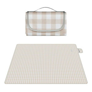レジャーシート コンパクト 145x150cm 大判 ピクニックマット 3〜6人用 軽量 折りたたみ 簡単収納 持ち運び便利 防水 防湿 チェック柄 運動会 遠足 お花見 防災 キャンプ アウトドアに大活躍