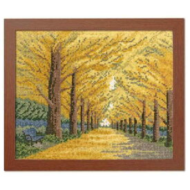 オリムパス オノエ・メグミ 刺しゅうキットシリーズ 木々の彩り 黄金色の散歩道・7493