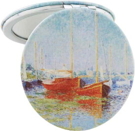 ロイヤルアーデン コンパクトミラー 名画シリーズ ラウンド モネ「アルジャントゥイユの赤いボート」 73634