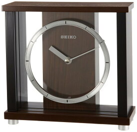 セイコークロック(Seiko Clock) セイコー クロック 置き時計 アナログ 木枠 濃茶 木地 BZ356B SEIKO