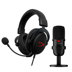 HyperXゲーム実況用スターターパック – HyperX Cloud Coreゲーミングヘッドセット、DTS Headphone:X空間オーディオとHyperX SoloCast USBマイクが付属 HBNDL0001