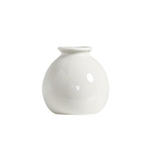 花瓶 陶器 ミニ花器 一輪挿し セラミック フラワーベース 和風 小さい かびん 北欧 セラミック 一輪挿し 手作り花瓶ホワイト ドライ花工芸品 オフィスホーム装飾 (白)