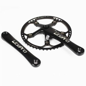 Folding Bike Square Bicycle Crank Crankset BCD130 Single 45/47/53/56/58T Chainwheel Aluminum Alloy Crankset (, 45T)