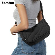 tomtoc ミニ ショルダーバッグ レディース 軽量 小さめ 3.5L ラウンドショルダーバッグ キルティング ナ…