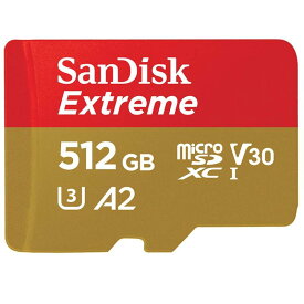 SanDisk ( サンディスク ) 512GB microSDXCカード EXTREME ( 最大 読込160MB/s 書込90MB/s ) SDアダプター付 SDSQXA1-512G-GN6MA ［ 海外パッケージ ］