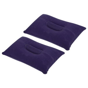 PATIKIL インフレータブル枕 2個 超軽量 キャンプ旅行用枕 デスクレスト ネックサポート ハイキング バックパッキング オフィス用 ダークパープル