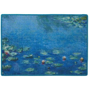 平津産業(Hiratsu Sangyo) 名画 玄関マット モネ 睡蓮 65×45cm 日本製 滑りにくい加工 室内 おしゃれ 北欧 大きめ 洗える 可愛い 業務用 風水 大きめ 洗える 厚さ1cm 大判 92149100