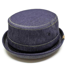 [ルーベン] 別注デザイン 大きいサイズも選べる DENIM PORK PIE HAT デニム ポークパイハット 2WAY