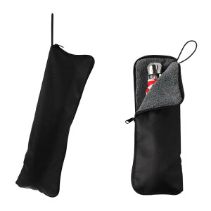 RICISUNG 傘ケース 折り畳み 傘カバー 傘袋 超 吸水 携帯便利 マイクロファイバー 折りたたみ傘ケース 軽量 梅雨 通勤 通学(35*12cm ブラック)