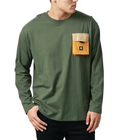 [ロゴスパーク] Tシャツ メンズ 大きいサイズ 長袖 無地 ポケット 付き 綿100 LL-5L カジュアル ロンT ポケT